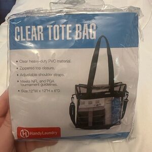 Clear Tote Bag with Black Straps